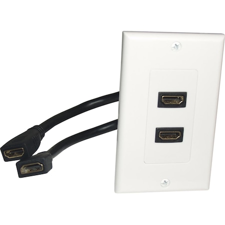 Livewire HDMI Wallplate 2 Port Pigtail LI623601